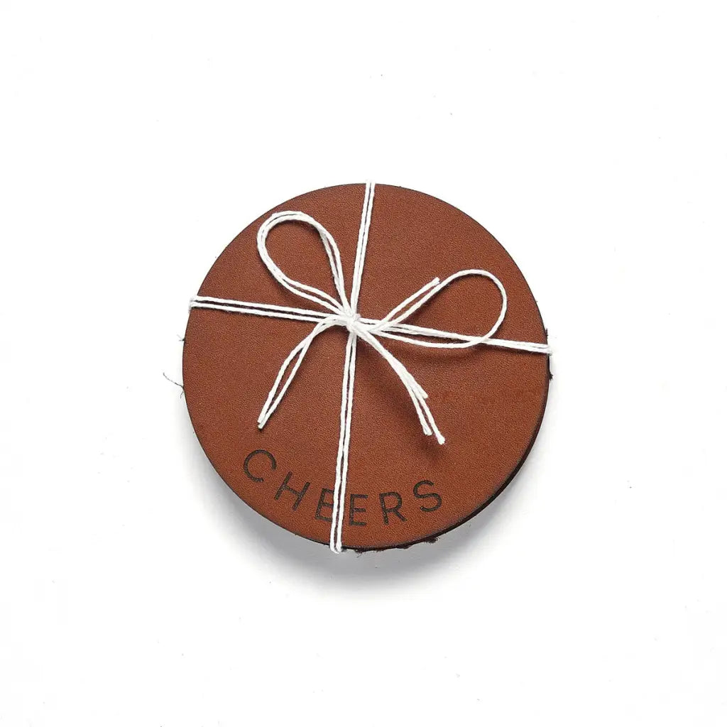 Leather Cheers Coasters - Kitchen