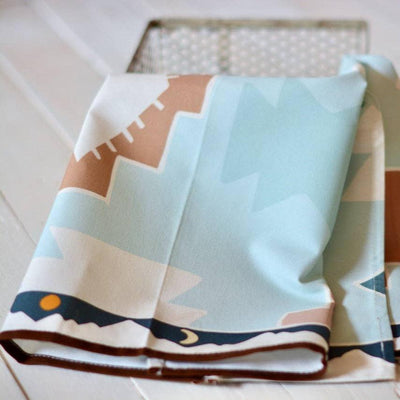 Geometric Mountains Tea Towel