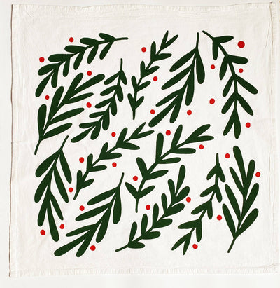 Winter Botanical Tea Towel