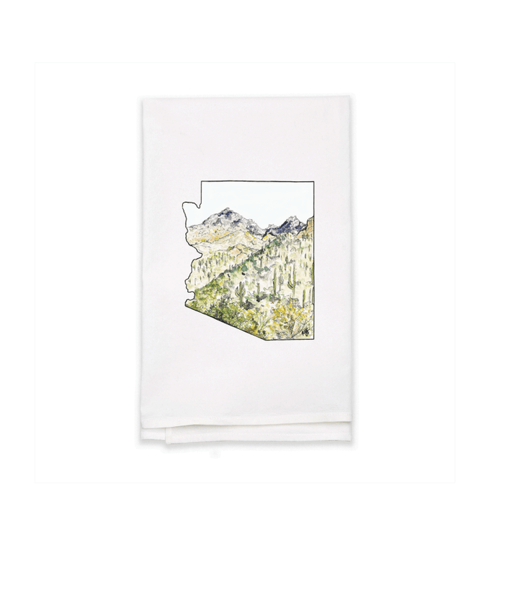Arizona Watercolor Tea Towel - Birdytell