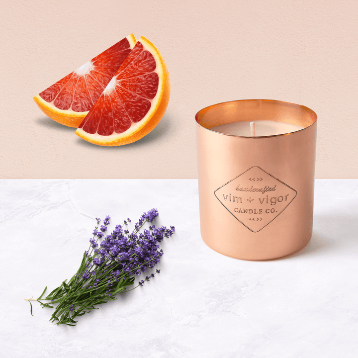 Blood Orange + Lavender Copper Candle - Birdytell