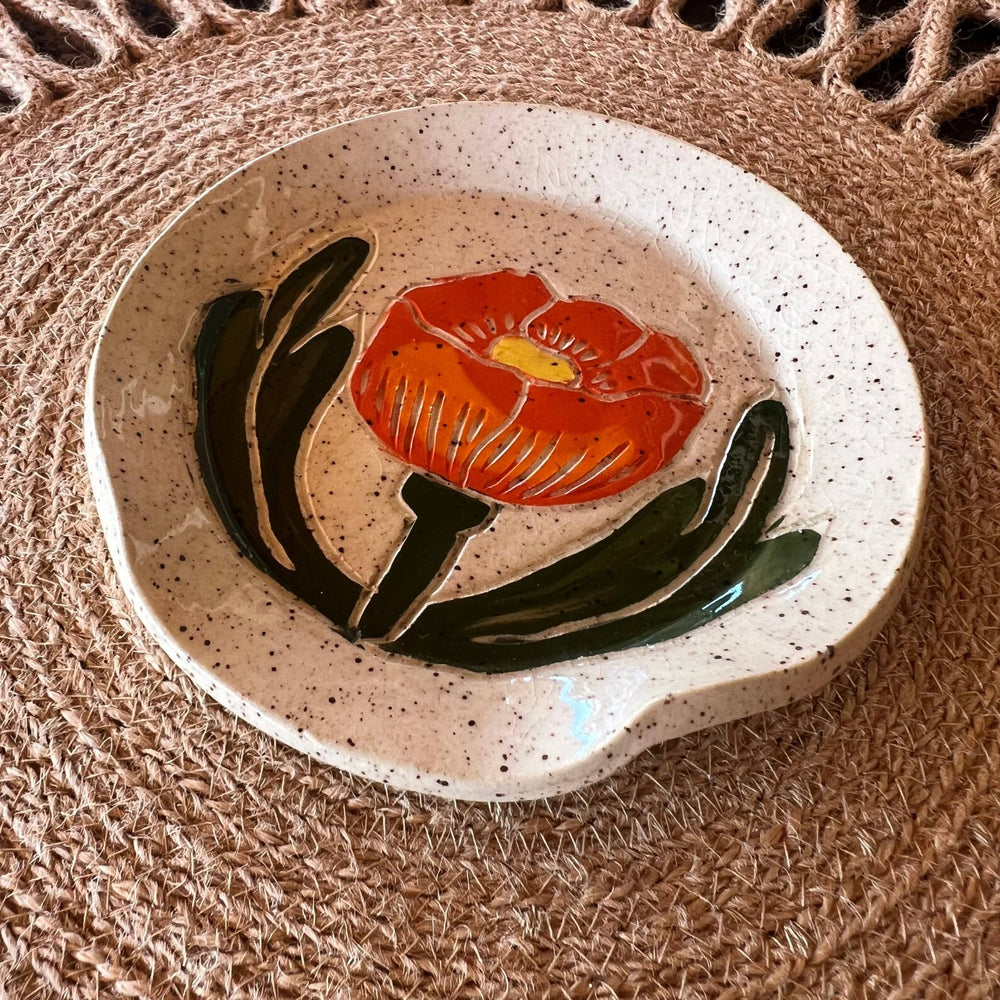 Mallow Ceramic Spoon Rest - Birdytell