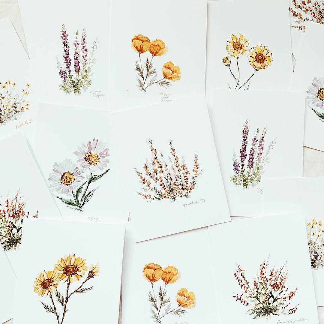 Wildflower Notecards - Birdytell