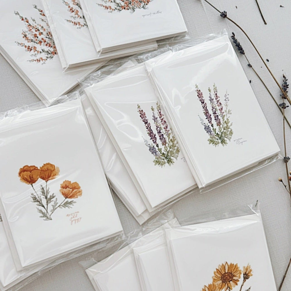 Wildflower Notecards - Birdytell