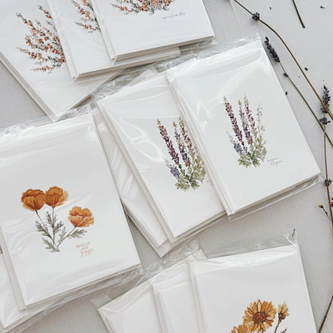 Wildflower Notecards - Birdytell