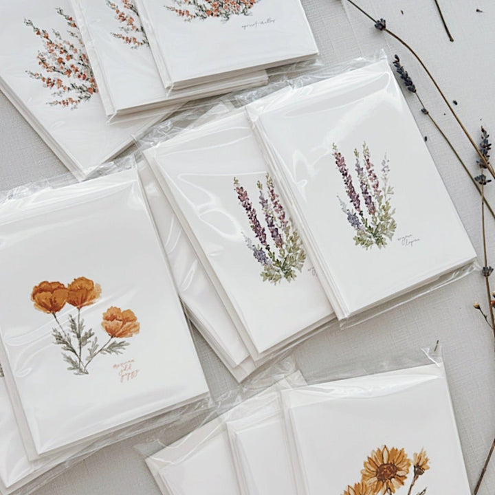 Wildflower Notecards - Birdytell